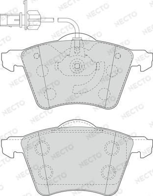 Necto FD6921V - Комплект спирачно феродо, дискови спирачки vvparts.bg