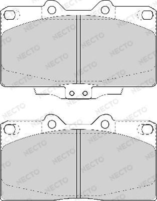 Necto FD6976A - Комплект спирачно феродо, дискови спирачки vvparts.bg