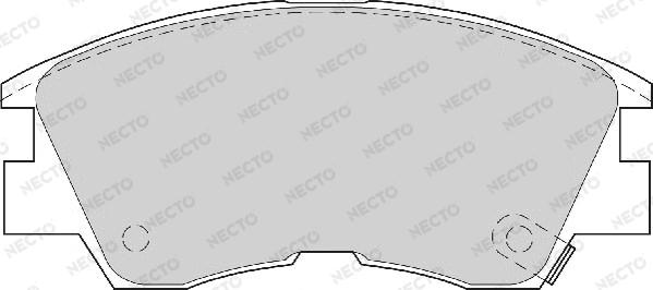 Necto FD6461A - Комплект спирачно феродо, дискови спирачки vvparts.bg