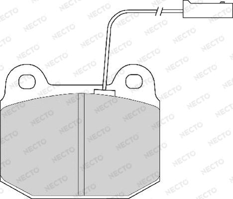 Necto FD6468A - Комплект спирачно феродо, дискови спирачки vvparts.bg