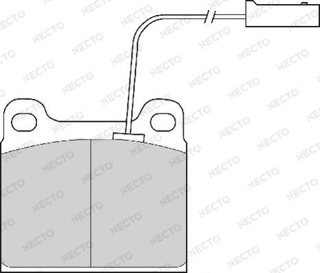 Necto FD6467A - Комплект спирачно феродо, дискови спирачки vvparts.bg