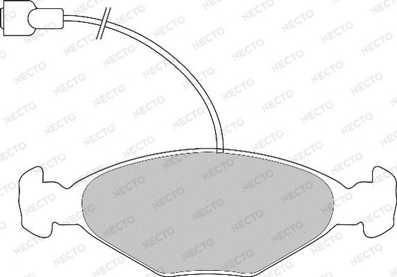 Necto FD6419A - Комплект спирачно феродо, дискови спирачки vvparts.bg