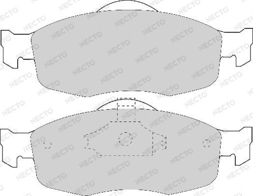 Necto FD6486A - Комплект спирачно феродо, дискови спирачки vvparts.bg