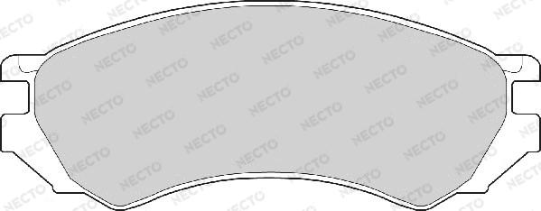 Necto FD6480A - Комплект спирачно феродо, дискови спирачки vvparts.bg