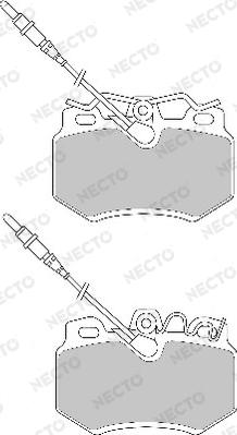 Necto FD6438A - Комплект спирачно феродо, дискови спирачки vvparts.bg