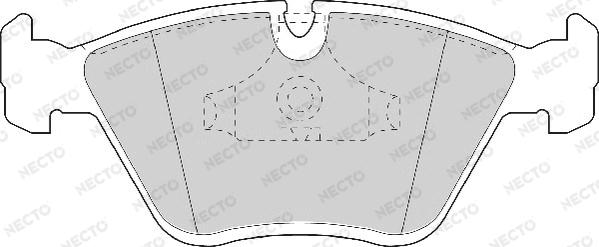 Necto FD6472A - Комплект спирачно феродо, дискови спирачки vvparts.bg