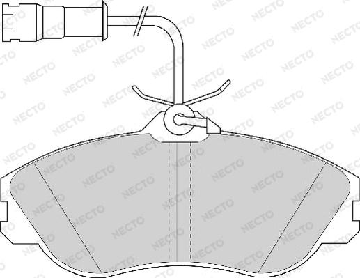 Necto FD6510A - Комплект спирачно феродо, дискови спирачки vvparts.bg