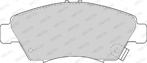 Necto FD6580A - Комплект спирачно феродо, дискови спирачки vvparts.bg