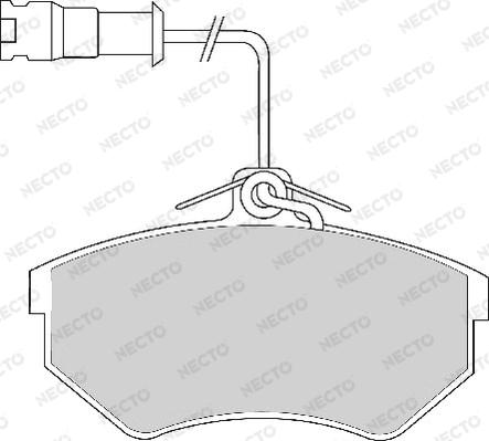 Necto FD6582A - Комплект спирачно феродо, дискови спирачки vvparts.bg