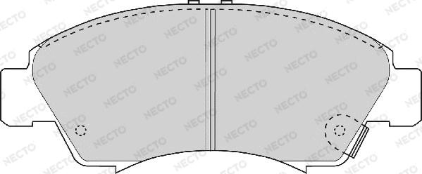 Necto FD6537A - Комплект спирачно феродо, дискови спирачки vvparts.bg