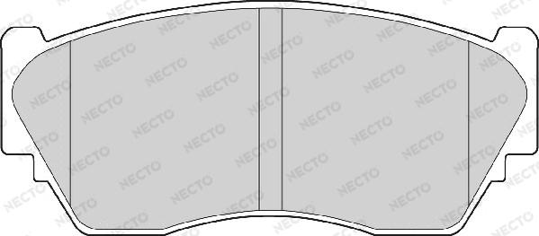 Necto FD6572A - Комплект спирачно феродо, дискови спирачки vvparts.bg