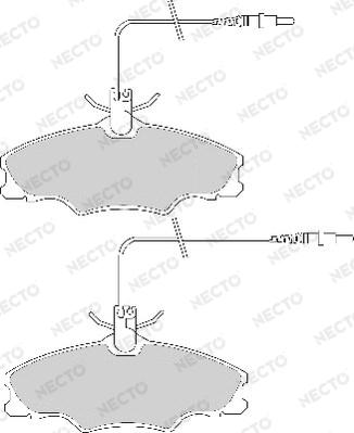 Necto FD6656A - Комплект спирачно феродо, дискови спирачки vvparts.bg