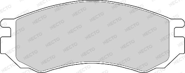 Necto FD6658A - Комплект спирачно феродо, дискови спирачки vvparts.bg