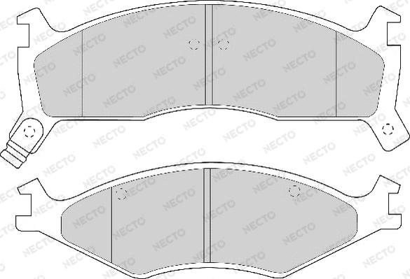 Necto FD6652A - Комплект спирачно феродо, дискови спирачки vvparts.bg