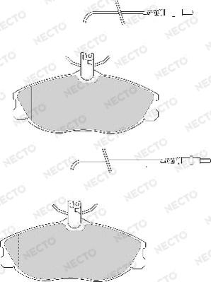 Necto FD6657A - Комплект спирачно феродо, дискови спирачки vvparts.bg