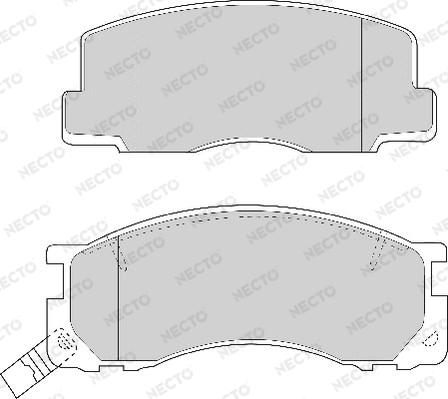 Necto FD6669A - Комплект спирачно феродо, дискови спирачки vvparts.bg