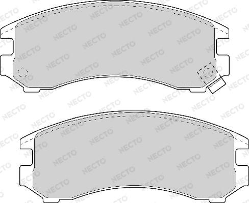 Necto FD6661A - Комплект спирачно феродо, дискови спирачки vvparts.bg