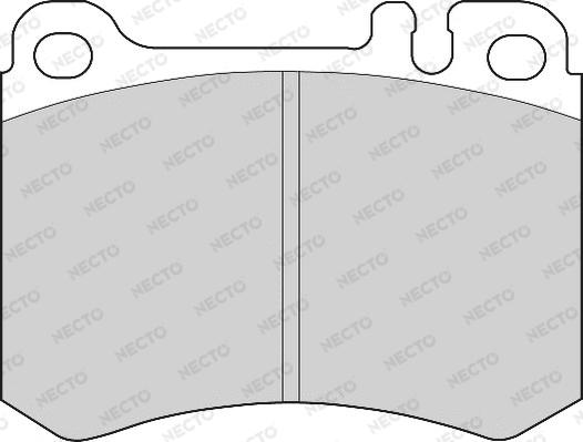 Necto FD6668A - Комплект спирачно феродо, дискови спирачки vvparts.bg