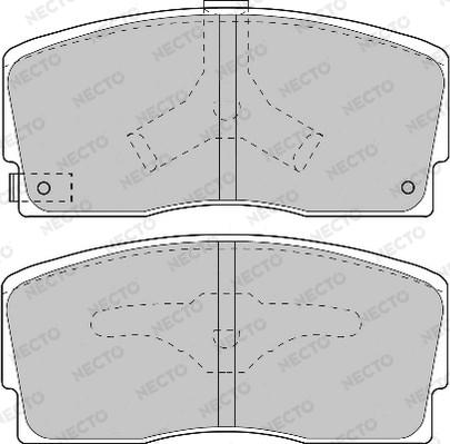 Necto FD6667A - Комплект спирачно феродо, дискови спирачки vvparts.bg