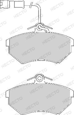 Necto FD6602A - Комплект спирачно феродо, дискови спирачки vvparts.bg