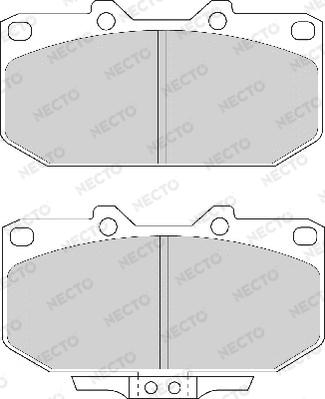 Necto FD6610A - Комплект спирачно феродо, дискови спирачки vvparts.bg