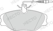 Necto FD6612A - Комплект спирачно феродо, дискови спирачки vvparts.bg