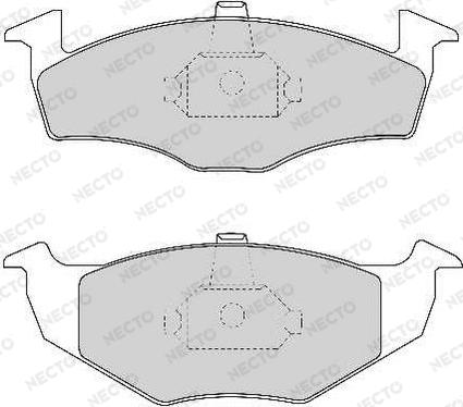 Necto FD6689A - Комплект спирачно феродо, дискови спирачки vvparts.bg