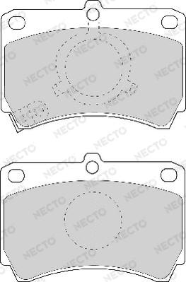 Necto FD6636A - Комплект спирачно феродо, дискови спирачки vvparts.bg