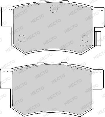 Necto FD6625A - Комплект спирачно феродо, дискови спирачки vvparts.bg