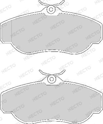 Necto FD6627A - Комплект спирачно феродо, дискови спирачки vvparts.bg