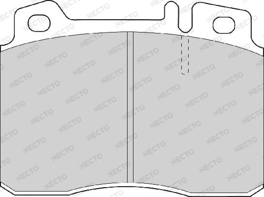 Necto FD6674A - Комплект спирачно феродо, дискови спирачки vvparts.bg