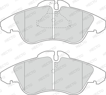 Necto FD6675A - Комплект спирачно феродо, дискови спирачки vvparts.bg