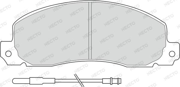 Necto FD6091V - Комплект спирачно феродо, дискови спирачки vvparts.bg