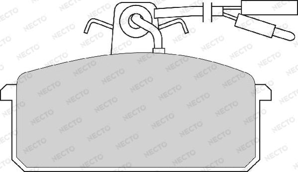 Necto FD609A - Комплект спирачно феродо, дискови спирачки vvparts.bg