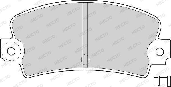 Necto FD614A - Комплект спирачно феродо, дискови спирачки vvparts.bg