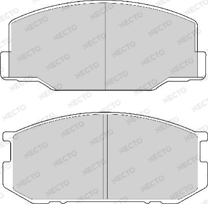 Necto FD6106A - Комплект спирачно феродо, дискови спирачки vvparts.bg