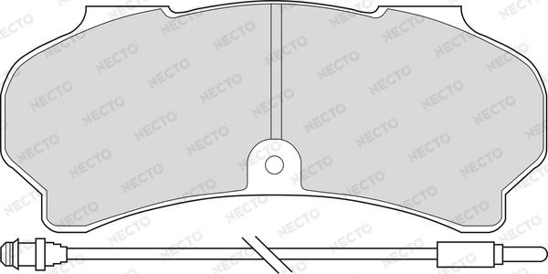 Necto FD6108V - Комплект спирачно феродо, дискови спирачки vvparts.bg