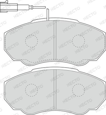 Necto FD6895V - Комплект спирачно феродо, дискови спирачки vvparts.bg