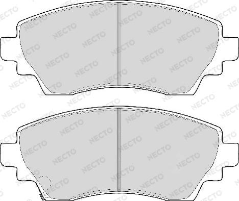 Necto FD6898A - Комплект спирачно феродо, дискови спирачки vvparts.bg