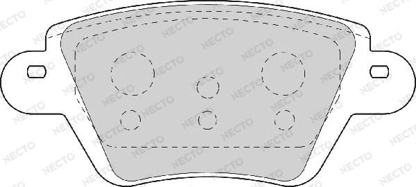 Necto FD6844A - Комплект спирачно феродо, дискови спирачки vvparts.bg