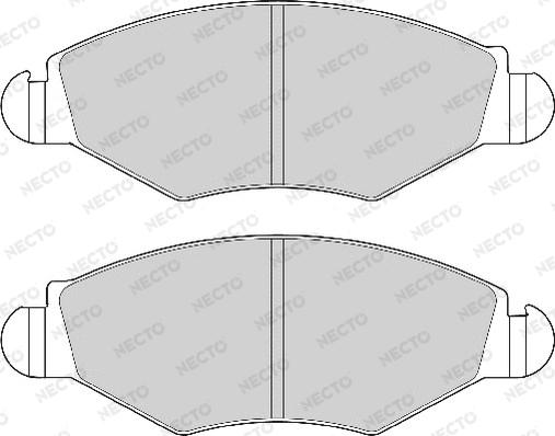 Necto FD6847A - Комплект спирачно феродо, дискови спирачки vvparts.bg