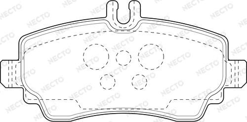 Necto FD6859A - Комплект спирачно феродо, дискови спирачки vvparts.bg