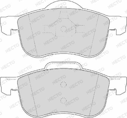 Necto FD6855A - Комплект спирачно феродо, дискови спирачки vvparts.bg