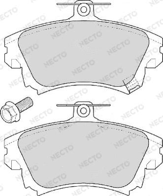 Necto FD6857A - Комплект спирачно феродо, дискови спирачки vvparts.bg