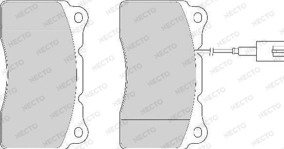 Necto FD6868A - Комплект спирачно феродо, дискови спирачки vvparts.bg