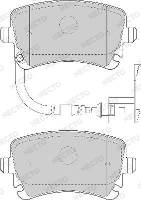 Necto FD6863A - Комплект спирачно феродо, дискови спирачки vvparts.bg