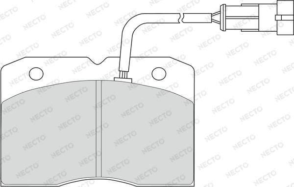 Necto FD6806V - Комплект спирачно феродо, дискови спирачки vvparts.bg