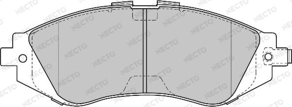 Necto FD6815A - Комплект спирачно феродо, дискови спирачки vvparts.bg