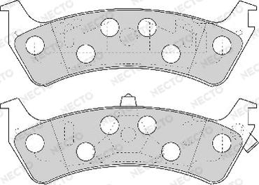 Necto FD6816A - Комплект спирачно феродо, дискови спирачки vvparts.bg