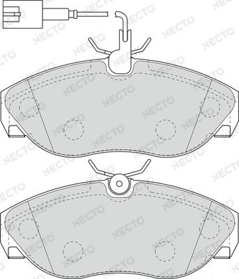 Necto FD6889V - Комплект спирачно феродо, дискови спирачки vvparts.bg